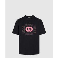 프린트 면 티셔츠