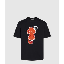 프린트 면 티셔츠