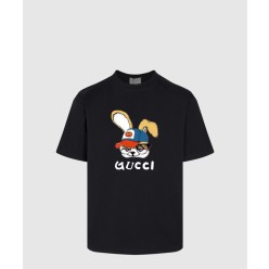 프린트 면 티셔츠