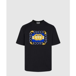 프린트 면 티셔츠