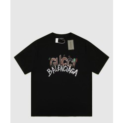 프린트 면 티셔츠