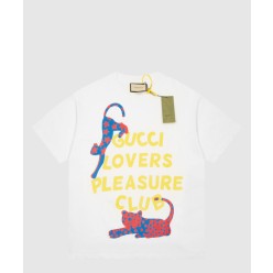 프린트 면 티셔츠