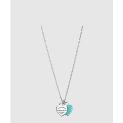 더블 하트 태그 목걸이