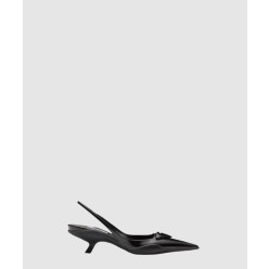 브러쉬드 레더 슬링 백 펌프스 1I565M