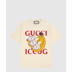 프린트 면 티셔츠