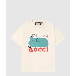 프린트 면 티셔츠