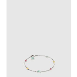 멀티컬러 에나멜 인터로킹 G 팔찌 728951