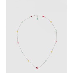 멀티컬러 에나멜 인터로킹 G 목걸이  ‎728953