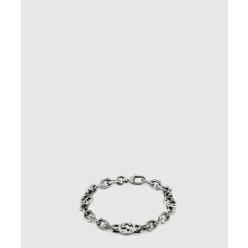 인터로킹 G 디테일의 실버 팔찌 620798