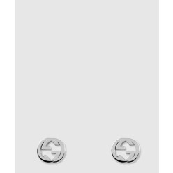 실버 인터로킹 G 귀걸이 356289