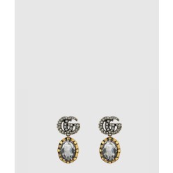 크리스털 디테일의 더블 G 귀걸이 629659