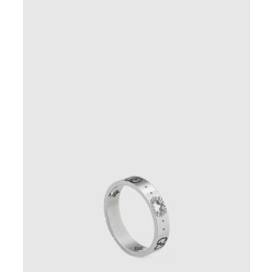 별 장식의 아이콘 화이트 골드 반지 607339