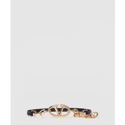 브이로그문 광택 소가죽 체인벨트