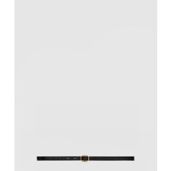 크로커다일 엠보스드 가죽 소재의 프레임 버클 슬림 벨트 732560