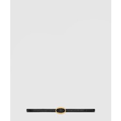 크로커다일 오벌 버클 슬림 벨트 756959