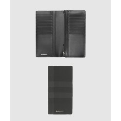 체크 레더 장지갑 80547851