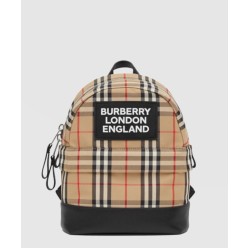 로고 아플리케 빈티지 체크백팩 80310061