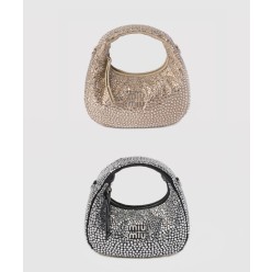 완더 세틴 크리스털 미니 호보 백 5BP078