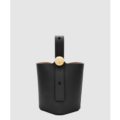 미니 페블 버킷 백 - 멜로우 카프스킨