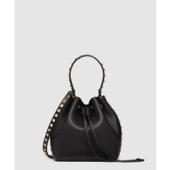 락스터드 가죽 버킷백