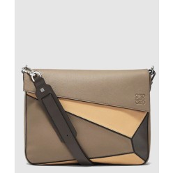 퍼즐 밀리터리 메신저 백 - 소프트 그레인 카프스킨