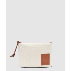 오블롱 파우치 - 애너그램 자카드 & 카프스킨