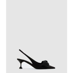 새틴 슬링백 펌프스  5I811D