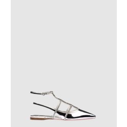 페이턴트 가죽 통 샌들 5F544D