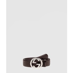 인터로킹 G 버클 시그니처 벨트 411924