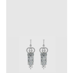 인터로킹 G 크리스털 후프 귀걸이 680275