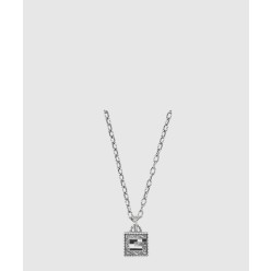 스퀘어 G 크로스 실버 목걸이 552768