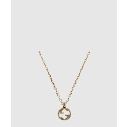 인터로킹 G 옐로우골드 목걸이 579858