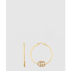 더블 G 다이아몬드 18K 골드 귀걸이 581995