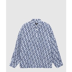 로고 긴팔 프린트 코트