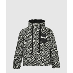 로고 프린트 코트