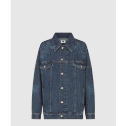 로고 쇼트 데님 재킷