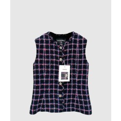 프린트 민소매 재킷