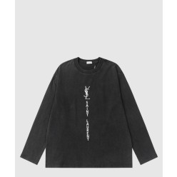 로고 프린트 긴팔