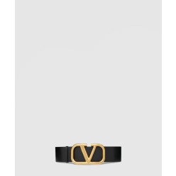 유광 송아지 가죽 브이로고 시그니처 리버시블 벨트