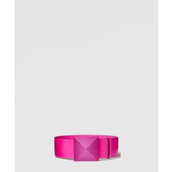 로만 스터드 와이드 가죽 벨트