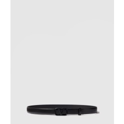 브이로고 시그니처 유광 송아지 가죽 벨트