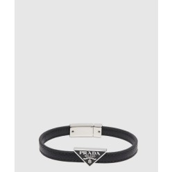 트라이앵글 로고 레더 브레이슬릿 2IB289