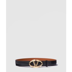 브이로고 볼드 에디션 유광 송아지 가죽 벨트