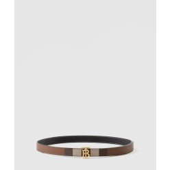 체크 레더 리버시블 TB 벨트 80623451