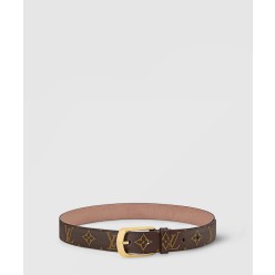 골드 버클 엘립스 모노그램 벨트 M6919U