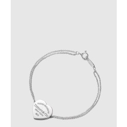 더블 체인 하트 태그 브레이슬릿