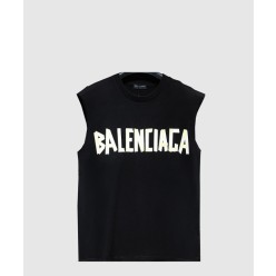 로고 민소매 톱