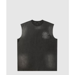 로고 민소매 톱