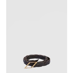 땋은 송아지 가죽 벨트 620106