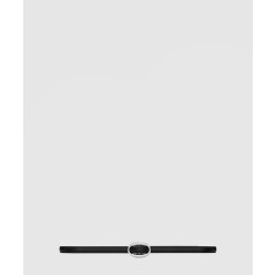 부드러운 가죽 소재의 타원형 버클 슬림 벨트 756409